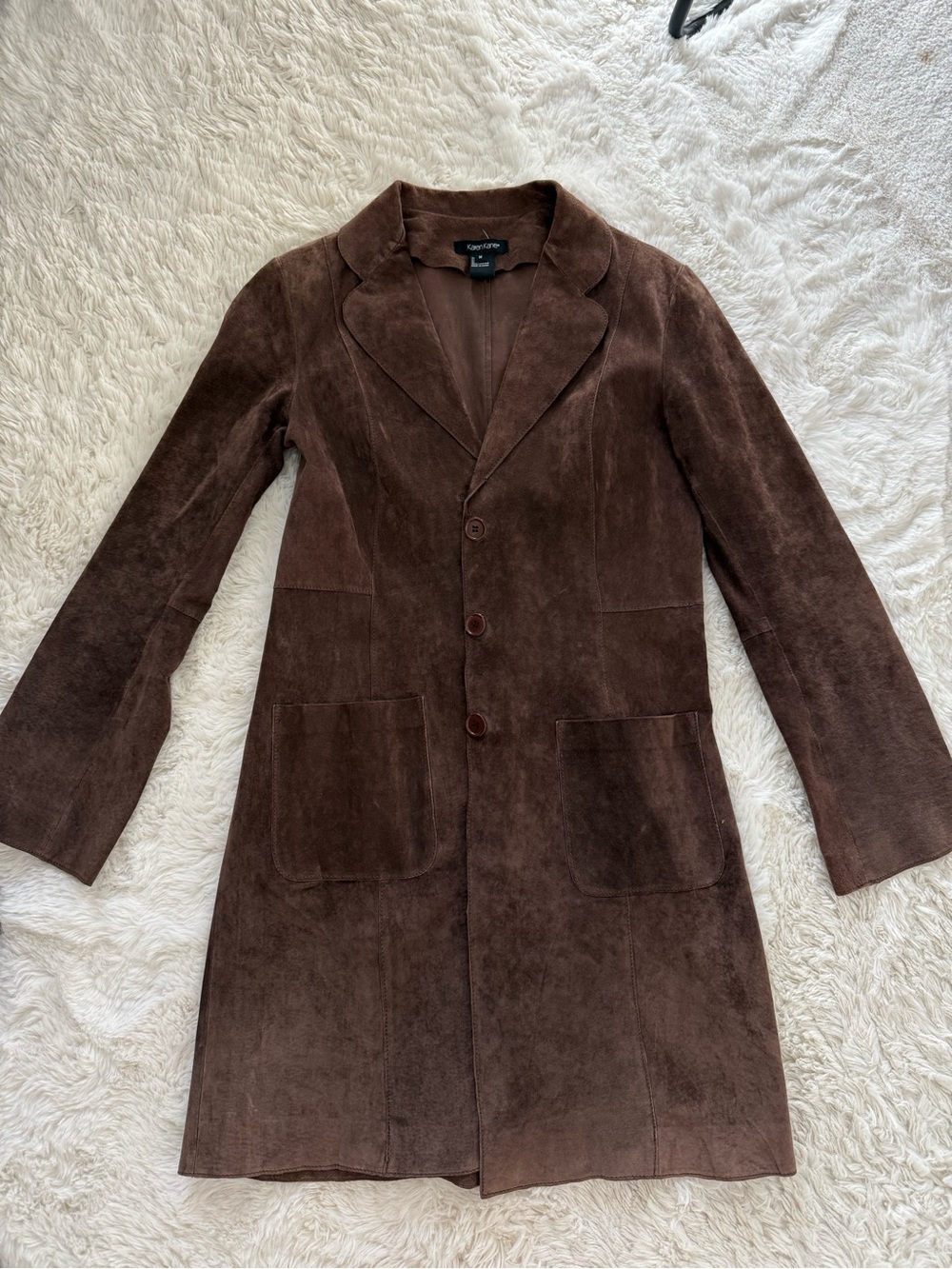Karen Kane Brown Vintage Suede Coat